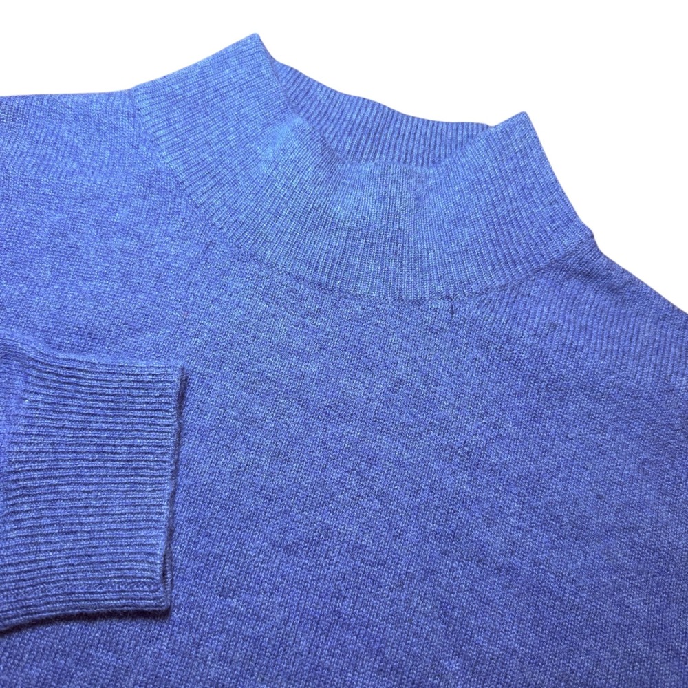 Charter Club Purple 2-Ply Cashmere Mock Neck Sweater Womens Medium Pullover
